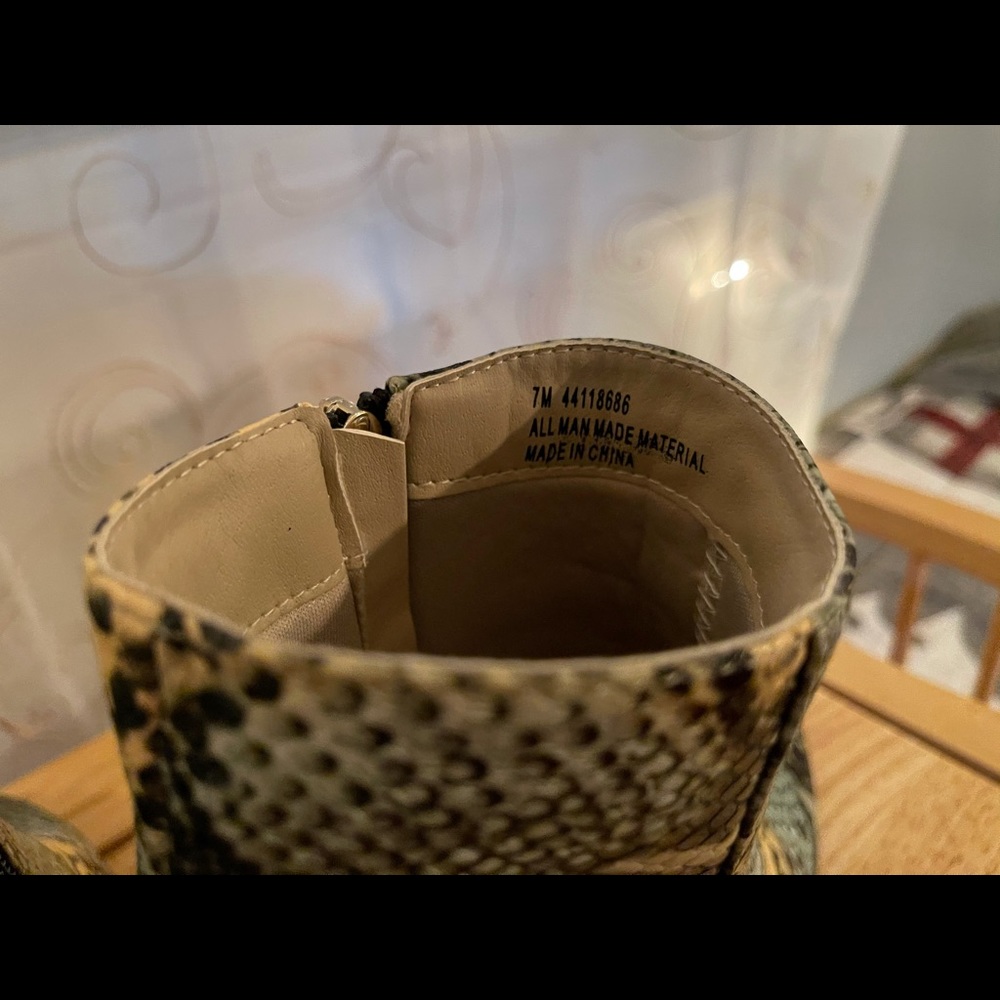 Faux Snake Skin Booties